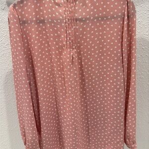 Adrianna Papell Heart Print Blouse